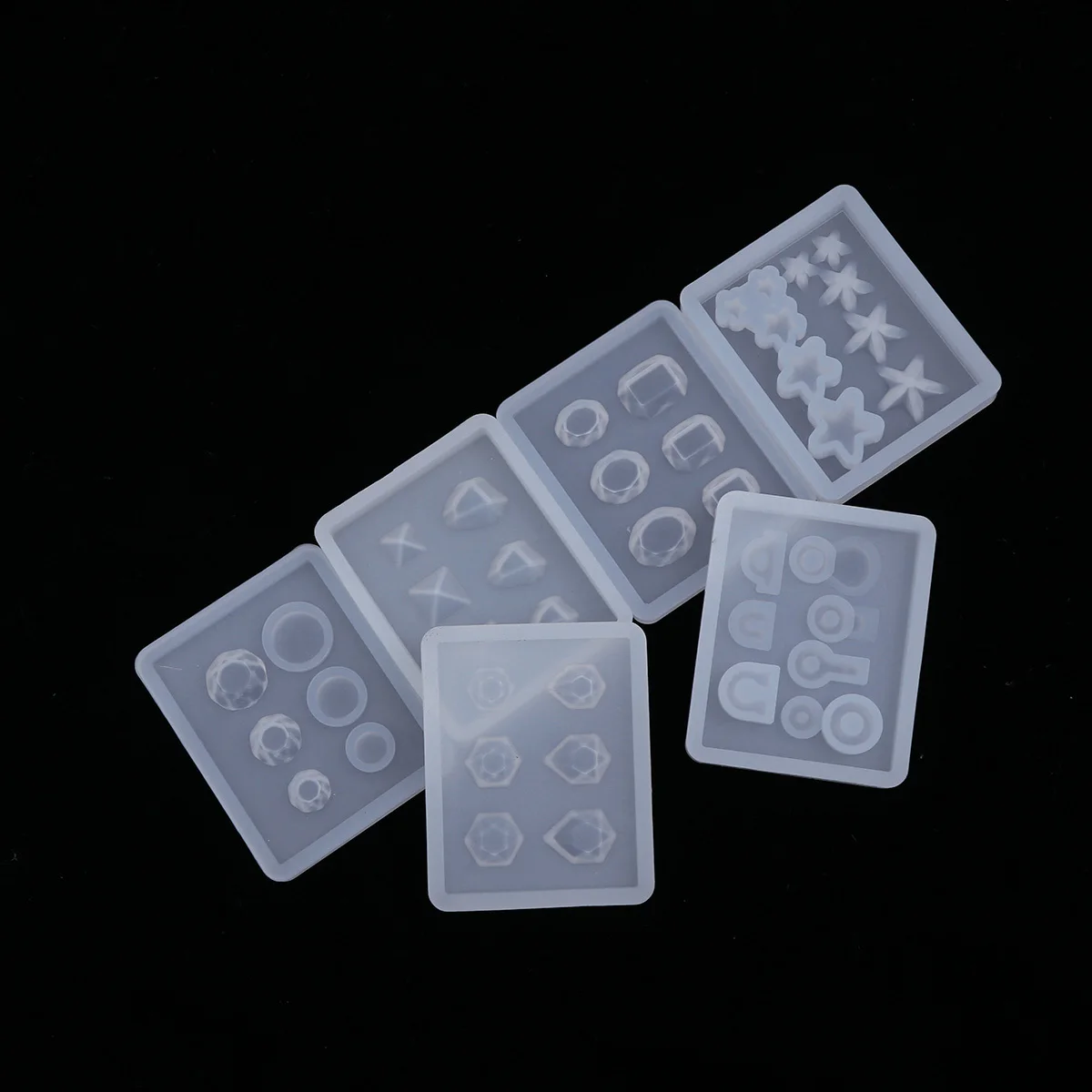 

6Pcs DIY Beads Making Molds Silicone Jewelry Pendant Necklace Bracelets Rings Resin Casting Craft Supplies Beads Making Molds