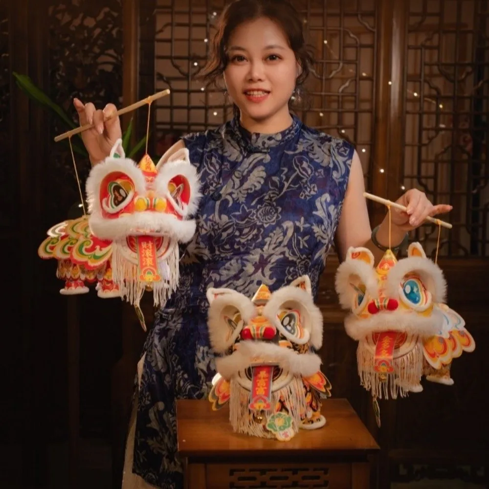 

2026 New Year Lion Dance Lantern Waterproof DIY Material Package New Year Lantern Ancient Handheld Handmade Lantern