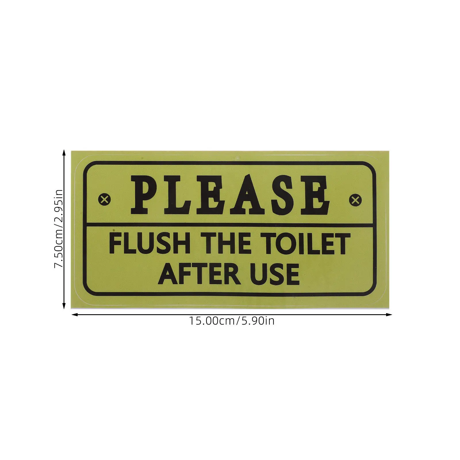 Toilet Sticker PVC Material Waterproof Oil Resistant Easy Install Flush Reminder Bathroom Decal Decorative Adhesive Toilet Sign