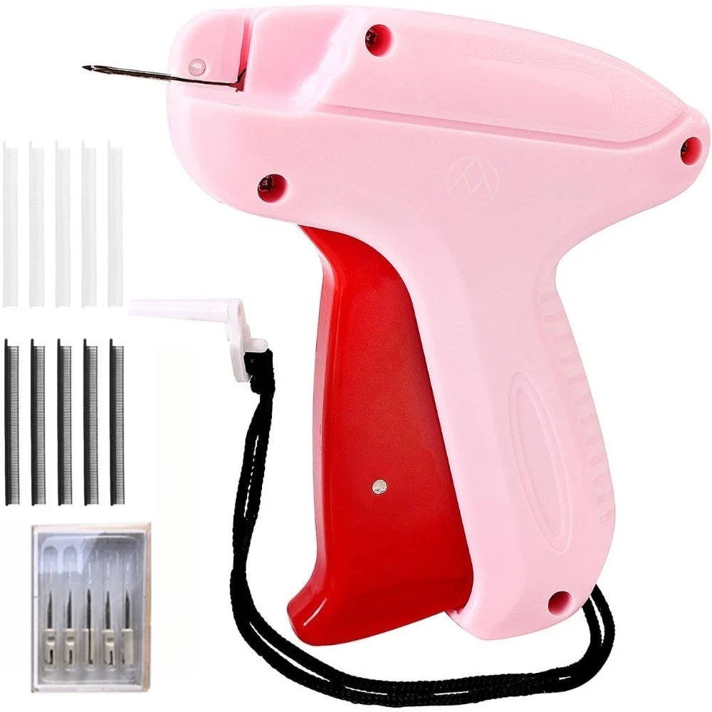 Garment Tagging Stitch Gun Kit 5 Needles 500 Black 500 White Fasteners Multifunctional Speedy Clothing Repair Sewing Tool