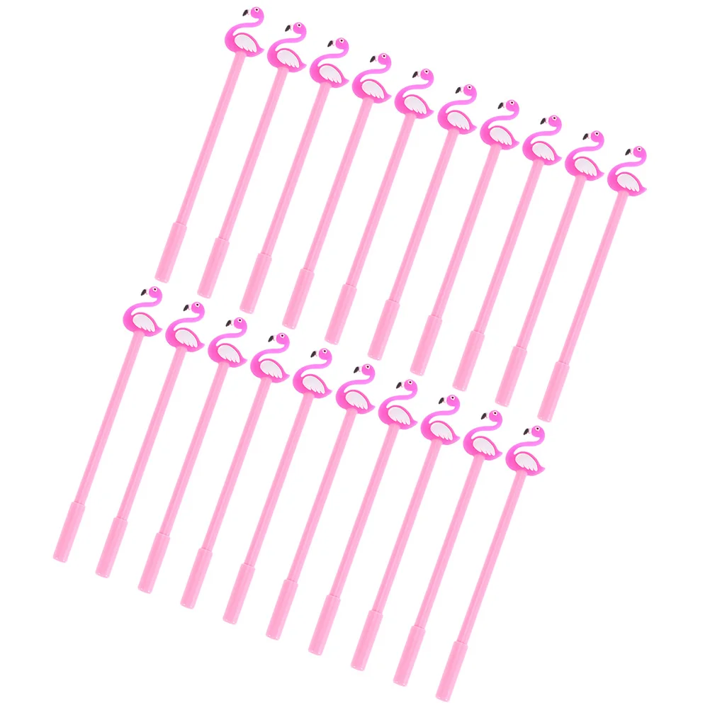 20 Pcs Flamingo Gel Pen Gift Pens Fragrance Sign Cartoon Stationery Student Pink Fine Tip Write