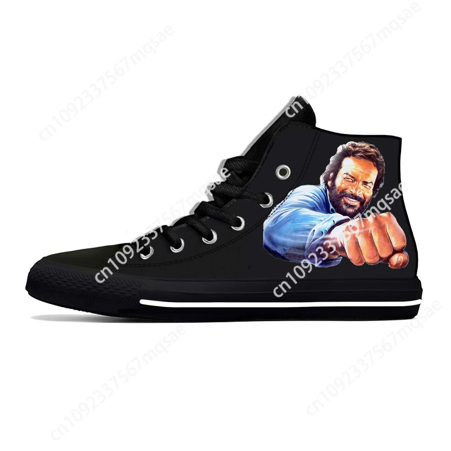 

Anime Cartoon Manga Movie Comic Funny Bud Spencer Casual Cloth Shoes High Top Lightweight Breathable 3D Print Men Women Sneakers