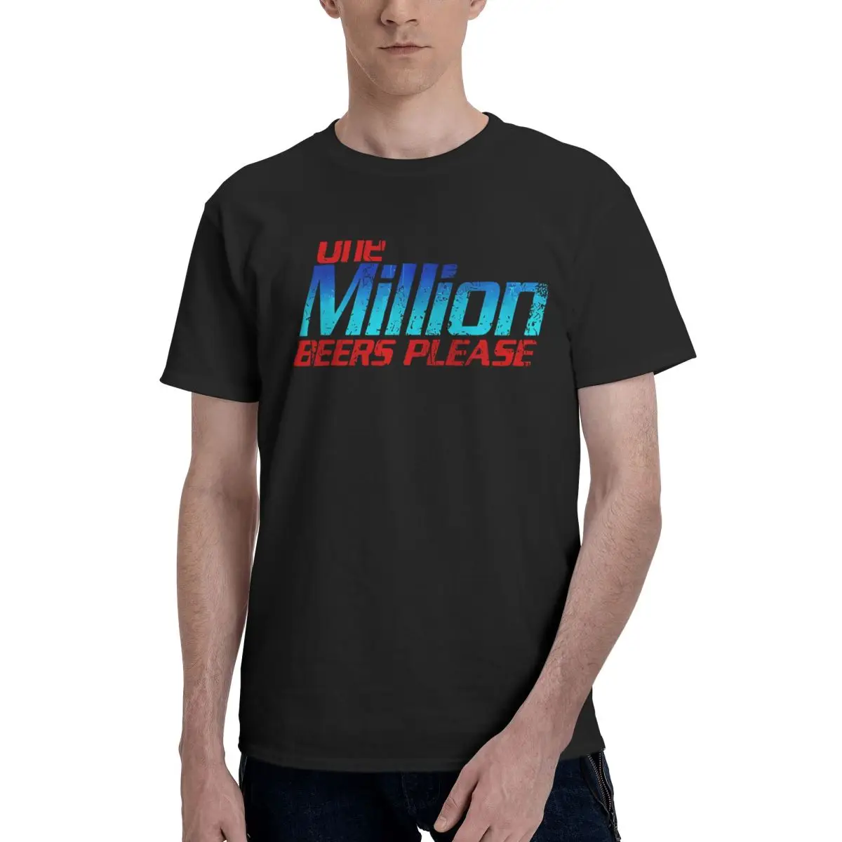 

One Million Beers Please 100% Cotton Casual Breathable Confortable T Shirt Funny Men's T-Shirts Mens Gifts