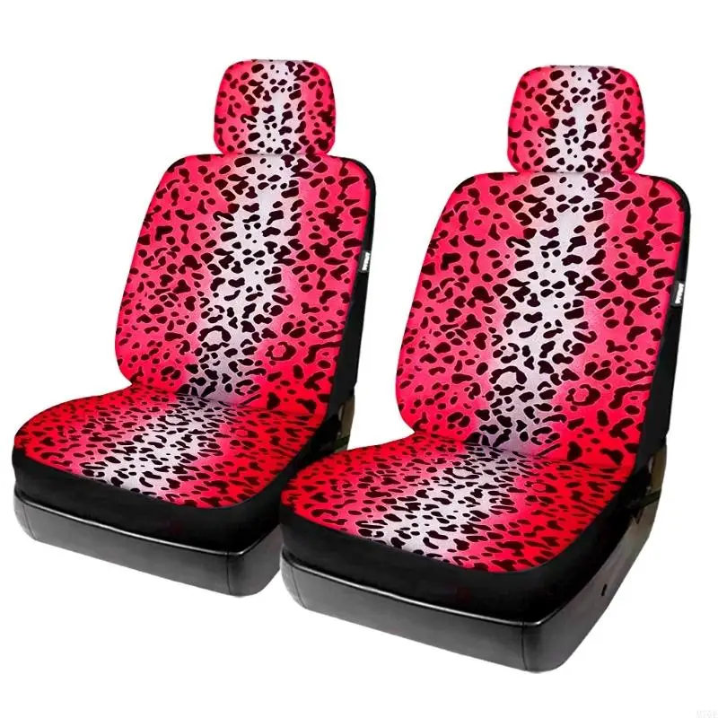 M76E Modernes Farbverlaufs-Leopardenmuster-Autositzbezüge-Set, weicher Polyester-Sitzschutz, einfach zu warten und zu – Detail 8