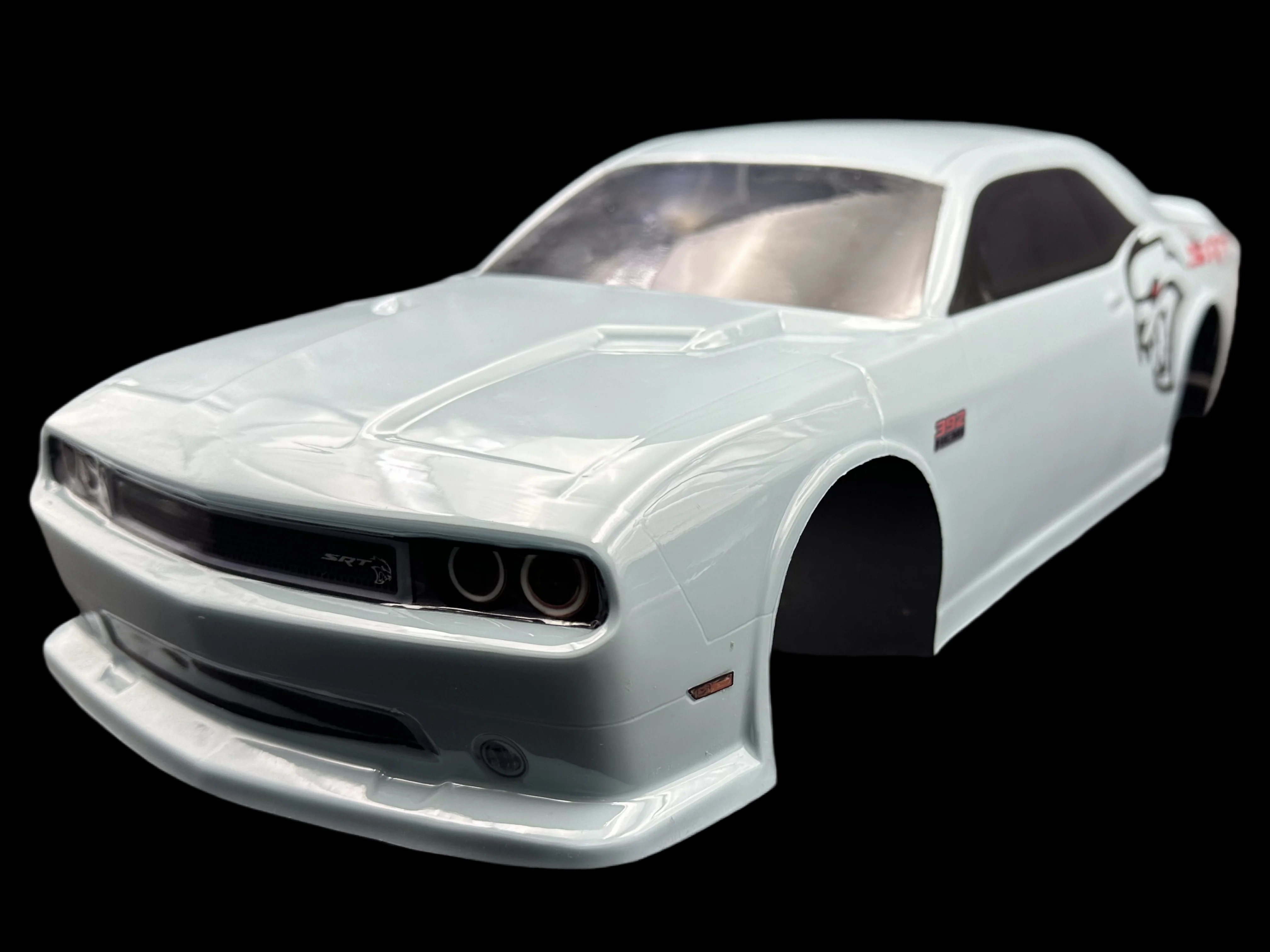 RC 1/10 PVC SRT Challenger Hellcat Karosserie 190 mm Breite 260 mm Wheelbas mit Spoiler für 1/10 RC Drift MST HSP REVED YOKOMO