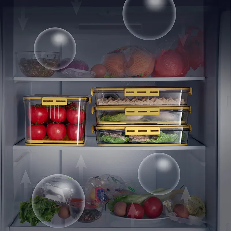 Refrigerator Storage Box Transparent Food Grade  Plastic Thickened Frozen  Storage Box Free Shipping