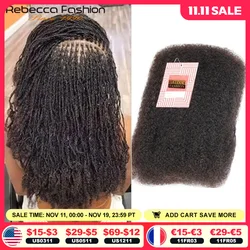 Afro Kinky Bulk Braiding Hair Extensions – Rebecca Fashion Lightweight, Natural Colors for African Braids & Casual Wear
