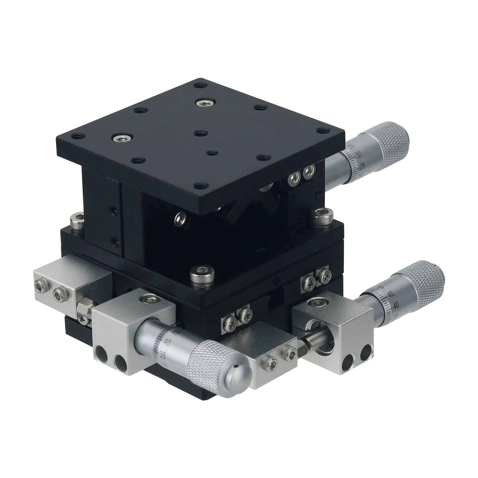 LD60-LM 60x60MM/2.4x2.4 XYZ Axis Sliding Stage Manual Sliding Table with Left-Handed Micrometer