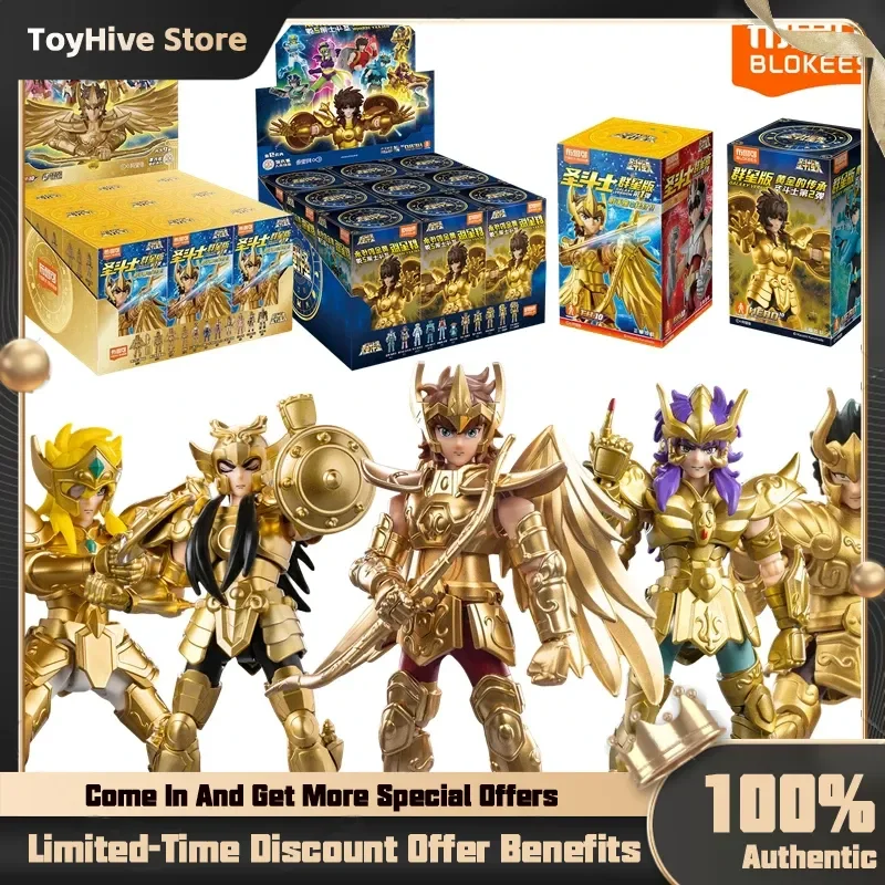 

BLOKEES Original Saint Seiya V2 GALAXY VERSION V1 Dohko Libra Aquarius Ophiuchus Nachi Draco Seiya Toy Action Figure Gift
