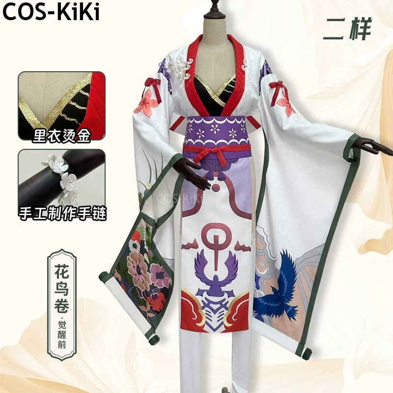 COS-KiKi Onmyoji HuaNiaoJuan перед пробуждением игровой костюм элегантное кимоно униформа косплей костюм Хэллоуин карнавальный наряд для вечеринки