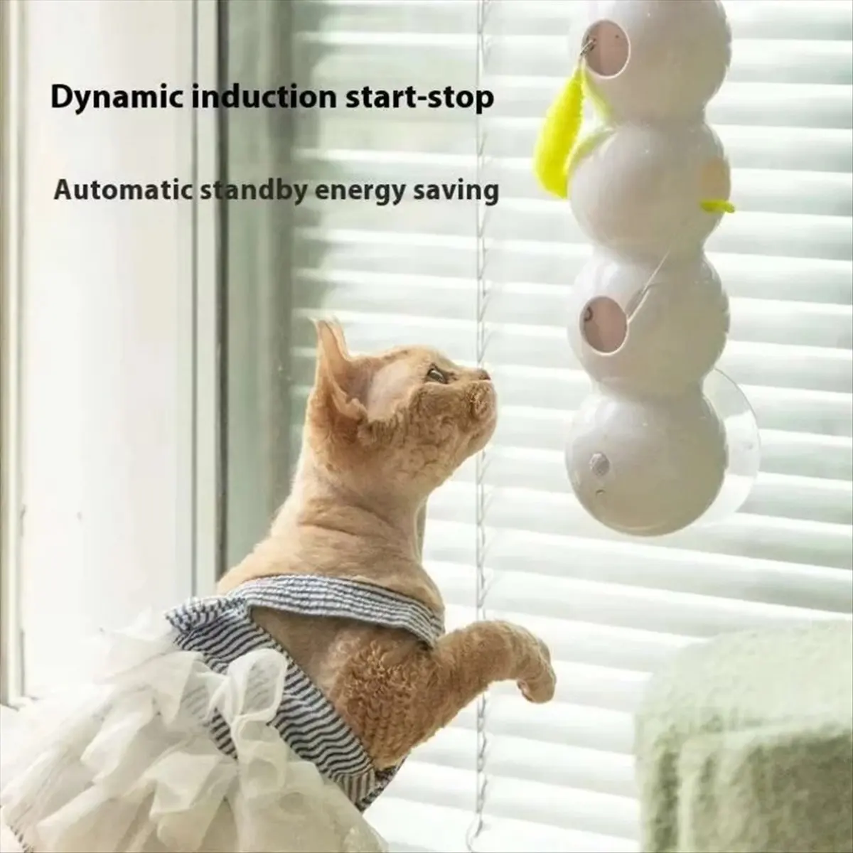 Intelligent Interactive Cat Stick Pro with Replaceable Prey Tail Suitable for Automatic Swing Durability in Multi Cat