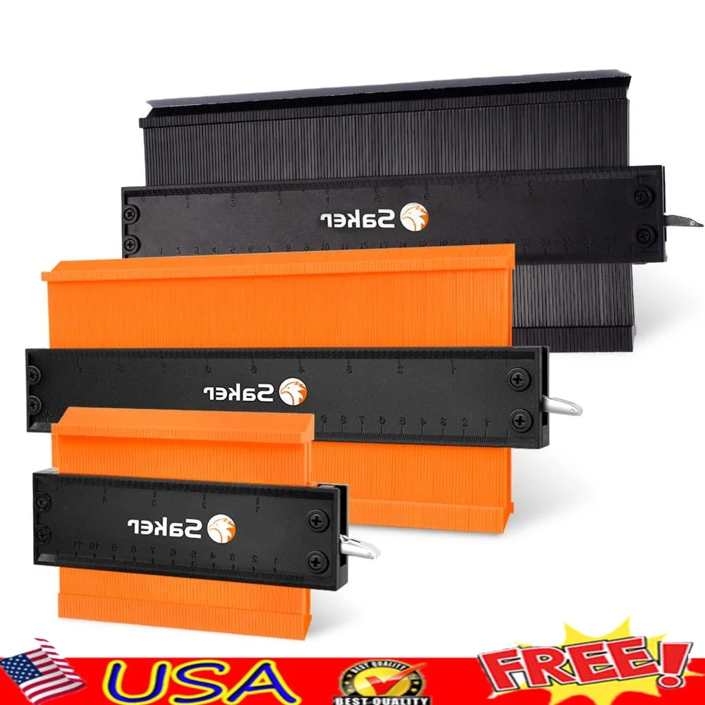 Contour Duplicatie Gauge Tool Hoge kwaliteit ABS Plastic Ideale montage Tegels Laminaat Timmerwerk Autolichamen 10 inch 5 inch Zwart