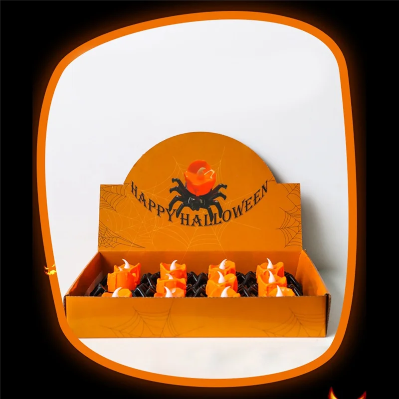 

Top Deals Halloween Spider LED Candle Light Pumpkin Lamp For Halloween Party Home Ornaments Haunted House Horror Props Light