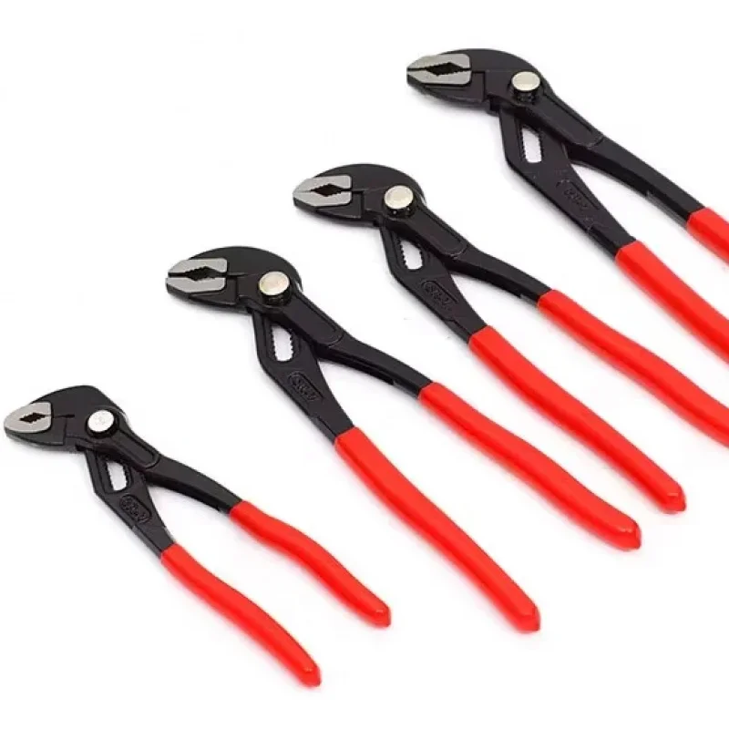 German Style Water Pump Pliers Alloy Steel Serrated Jaws 50mm Opening Adjustable Hand Tool