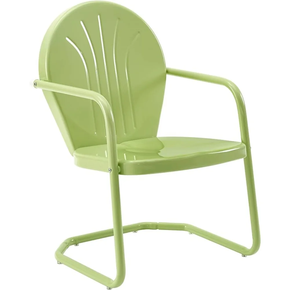 Crosley Furniture CO1001A-KL Griffith Retro Metal Outdoor Chair, Key Lime，Easy To Assemble and Durable，Key Lime