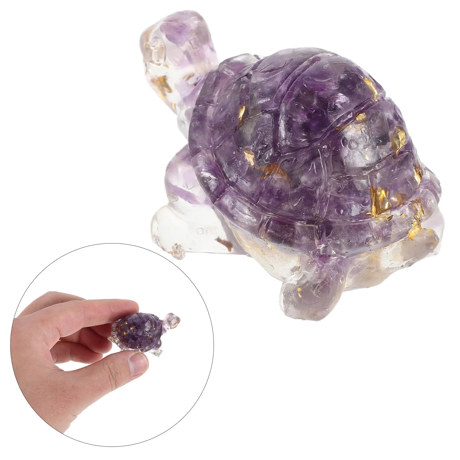 Decoration Ornament Home Halloween Christmas New Year Crystal Animal Sculpture Crystal Turtle Crystal Animal Figurine Mini