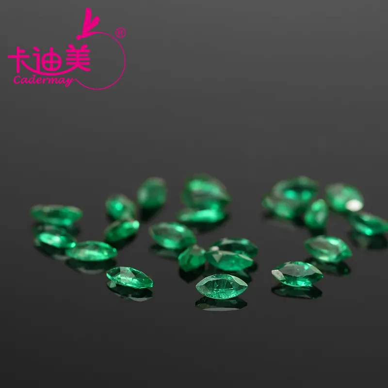 

Гидротермальный колумбийский изумруд у форме маркизы, зеленый музо с включениями для изготовления ювелирных изделий, выращенный в лаборатории, свободный драгоценный камень