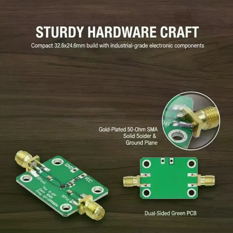 RF Wideband Amplifier High Gain 30dB Low-noise Amplifier LNA Development Board 0.1-2000MHz