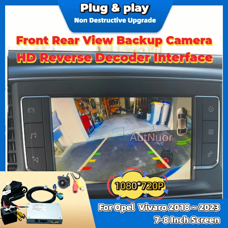 for Opel  Vivaro 2018 - 2023 Original Screen Plug & Play HD Front Rear View BackUp Camera Car accessories
