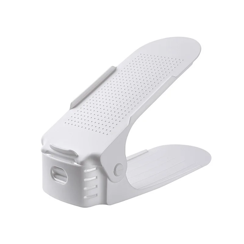 

FSTE-16 Piece Shoe Slot Organizer For Shoe Pile Of A Pair Of Shoes, Shoe Storage Rack, PP White