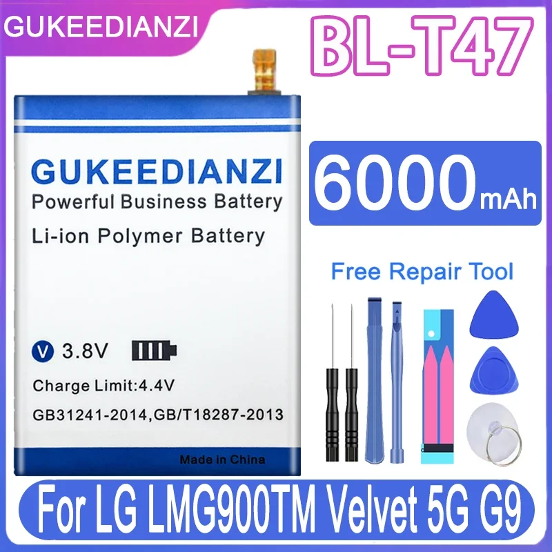 6000mAh Replacement High Capacity Mobile Phone Battery For LG Velvet LMG900TM Velvet 5G BL-T47 G9 Smartphon Batteries