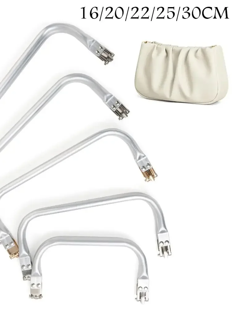 Fermoir à baiser en métal, cadre de sac à main, sac nuage, médecin, Tube en aluminium, boucle de poignée, sacs de bricolage, poignées d'embrayage, accessoires de quincaillerie 16-30cm