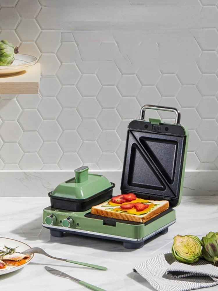 Multifunctional Breakfast Machine Steamer Pan Plate Sandwich Waffle Bread Spit Driver Home Appliance Toaster Oven 토스트기