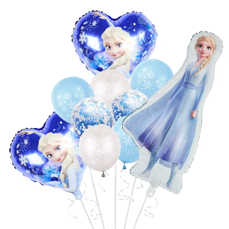 Disney Snow Queen Birthday Decoration stoviglie Cup Plate Elsa Balloon Frozen Birthday Party background New Style Party Supplies