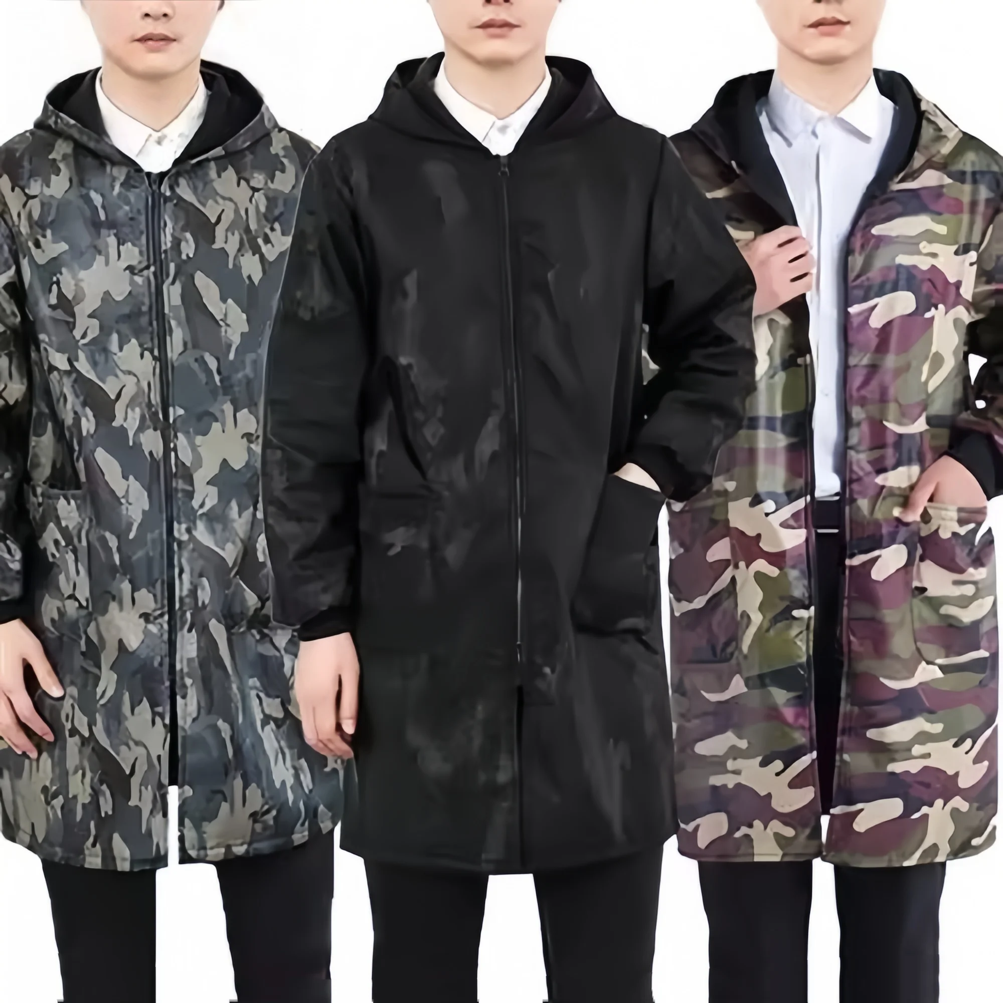 

Thickened Men's Windproof Waterproof Workwear Protective Coat Large Size Korean Style Adult Gown Durable Industrial Uniform