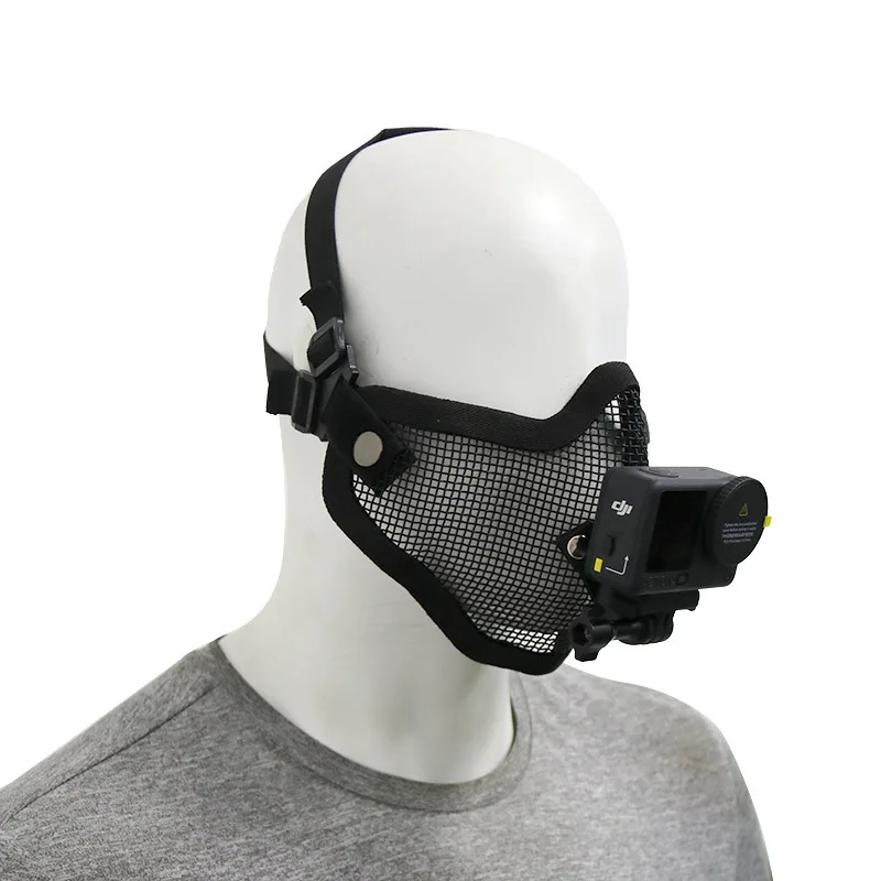 FOR gopro DJI Action Action Camera Tactical Mask Holder, Test Drive First Perspective Shooting Mobile Phone Universal