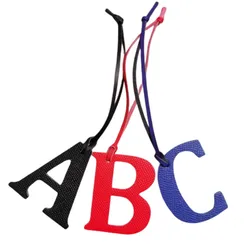 Wholesale Luxury Genuine Natural Leather Initial Capital English Letter A B C Keychain Backpack Pendant Ladies Women Bag Charm