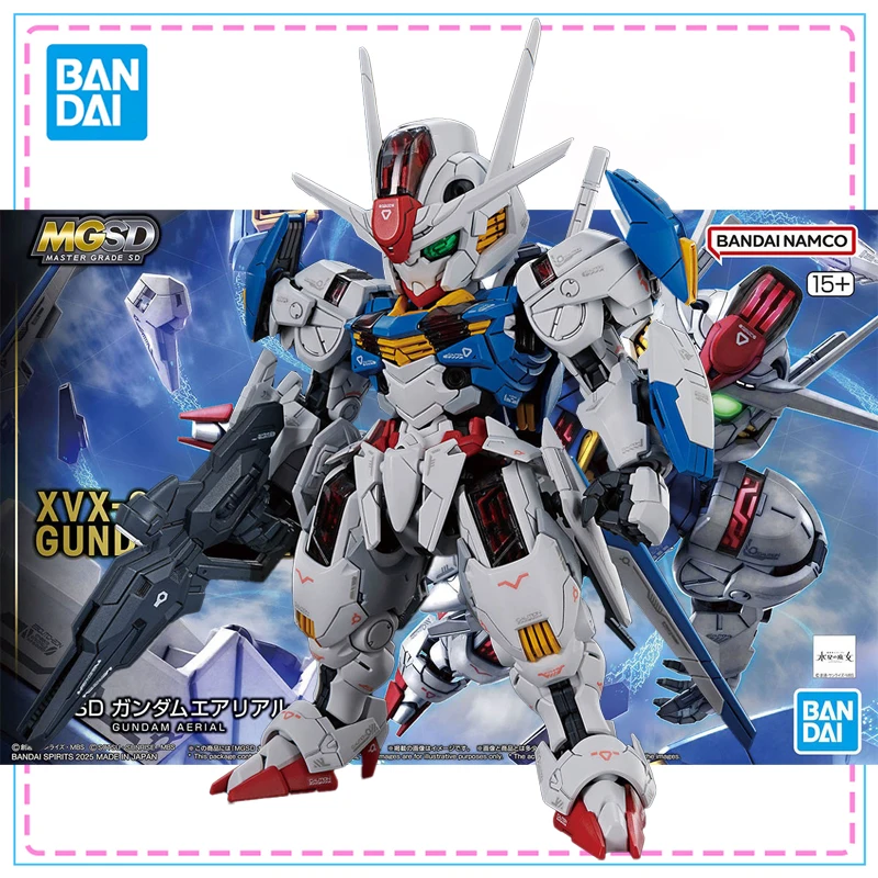 

Комплект модели Bandai Gundam MGSD XVX-016 GUNDAM AERIAL MODEL, экшн-фигурка, оригинальная сборная фигурка, модель для детей, игрушки, подарок