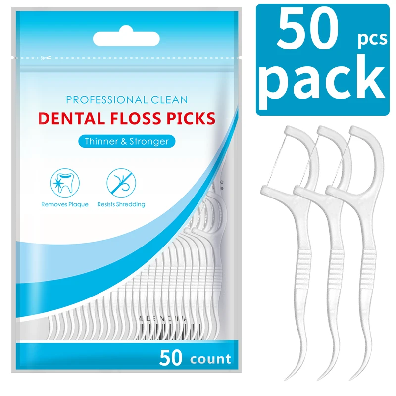 600/300/150/50pcs Ultra-Fine Toothpicks, Home Set, Portable and Disposable Care Floss- Deep Cleaning for Oral Care