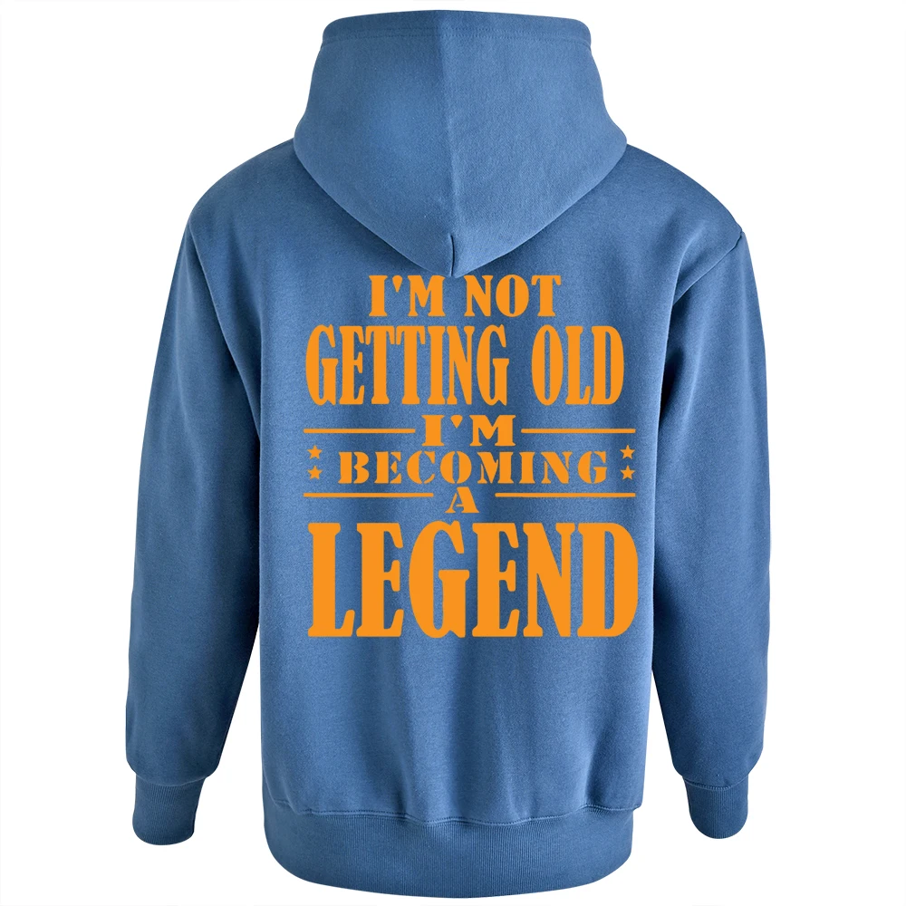 Becoming A Legend Print Hoodies Men'S Autumn Warm Hoodie Fleece Crewneck Comfortable Hoody Casual Versatile Oversize Top Male