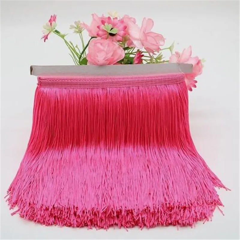 15cm 20cm 30cm width Polyester Dense Tassel Fringe Trimming Lace curtain Latin stage dance skirts garments Accessories