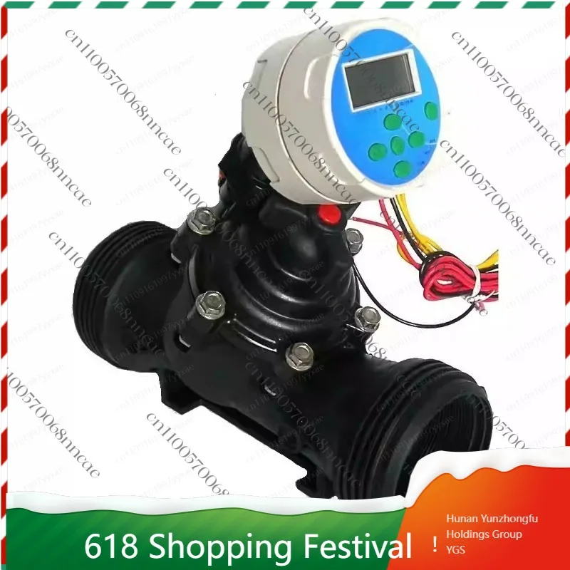 Smart Wireless Irrigation Solenoid Valve, WiFi/Bluetooth App Controlled No-Wiring Valve for Greenhouse & Orchard