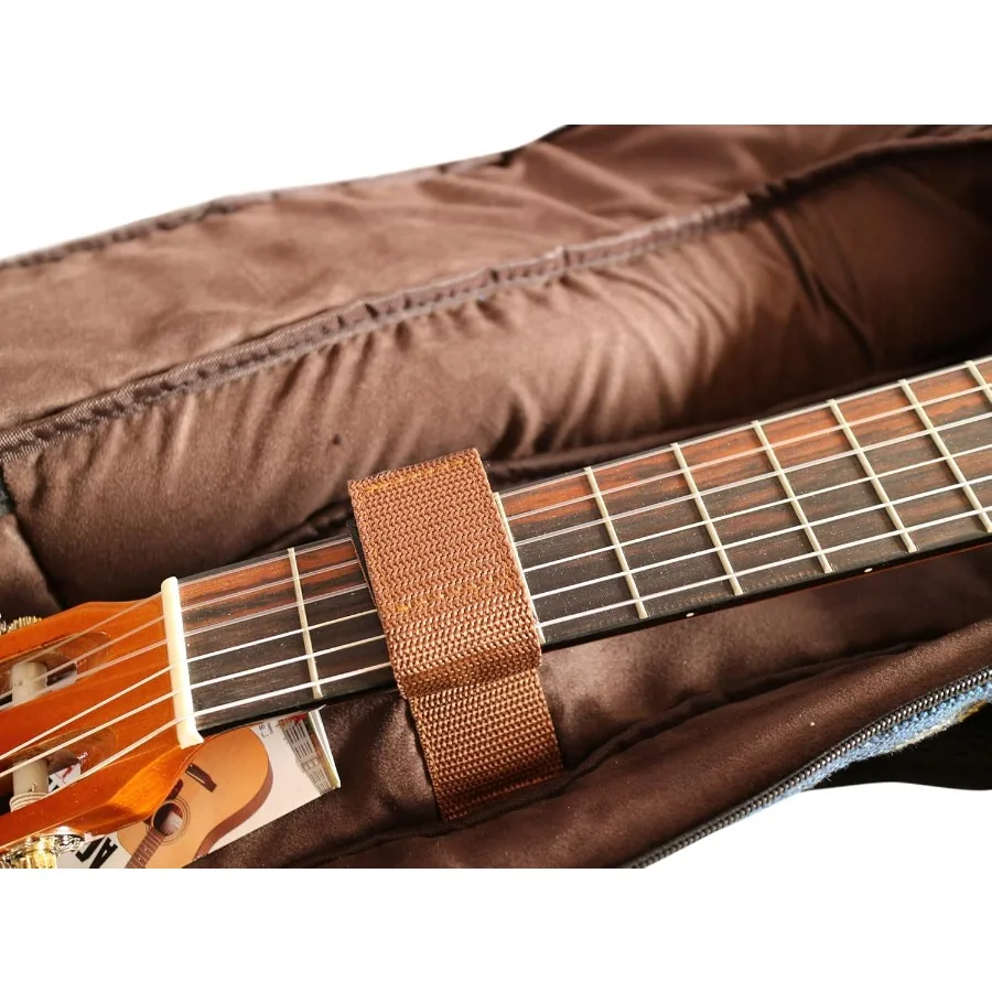 Música primeiro 0.9 23mm acolchoado estilo country 36 polegadas capa de guitarra macia bolsa de viagem 36 mochila de guitarra (ajuste para 3637 polegadas 3 4