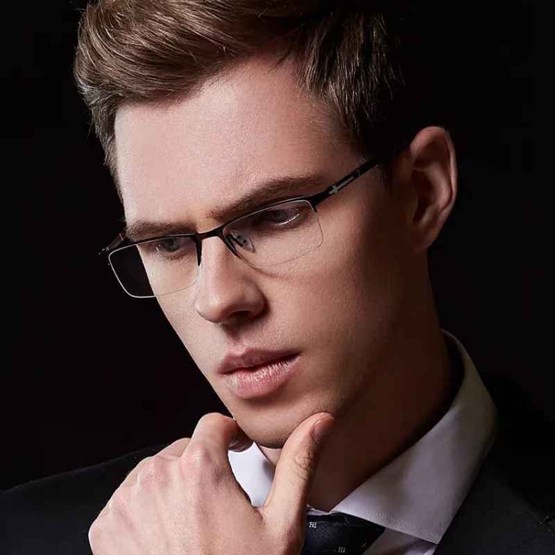 Chashma Men Eyeglasses Anti Blue Ray Myopia Optical Lenses Photochromic Prescription Glasses Farsighted Reading Glasses