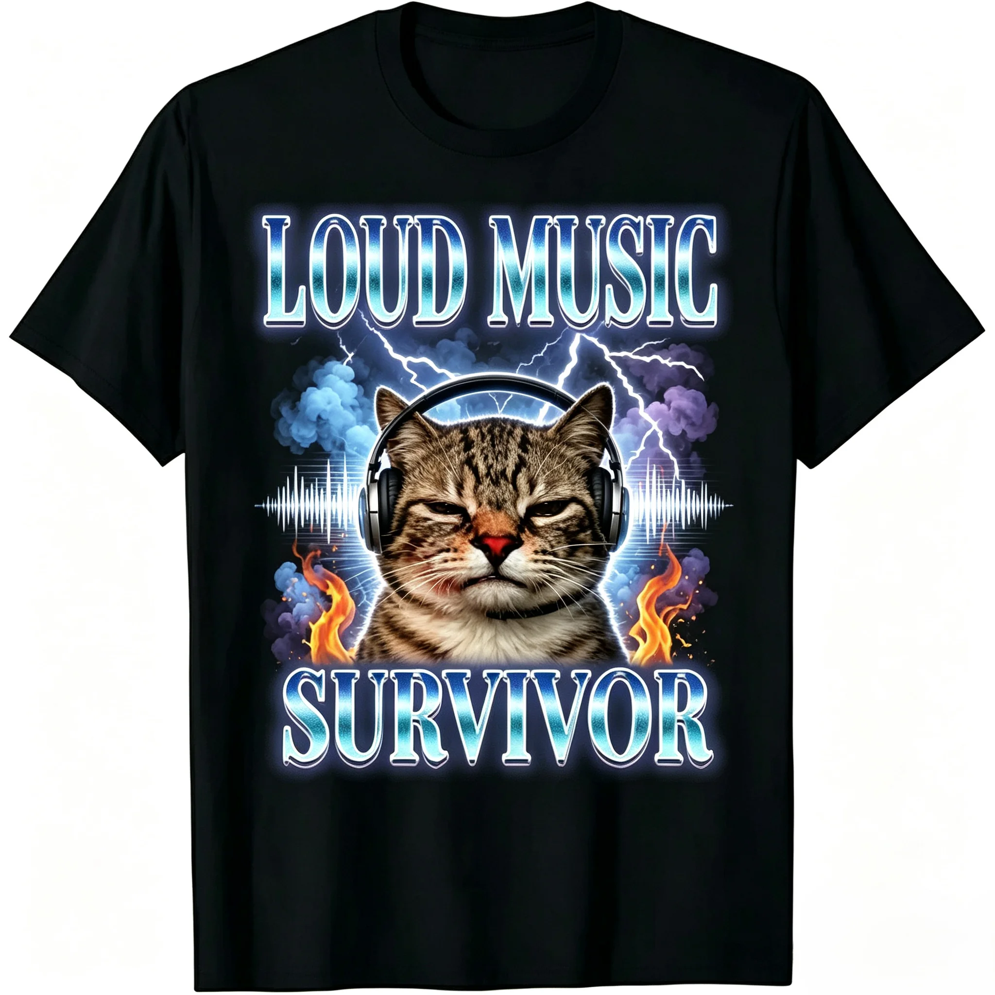 Audio Music Wave - Camiseta unissex masculina e feminina, Loud