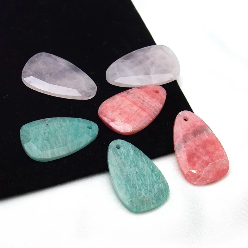 1 قطعة 21x33 مللي متر قطرة الماء عالية الجودة الطبيعية شبه حجر كريم المعلقات قطع الأوجه لصنع عقد دي اي واي مجوهرات اكسسوارات #2