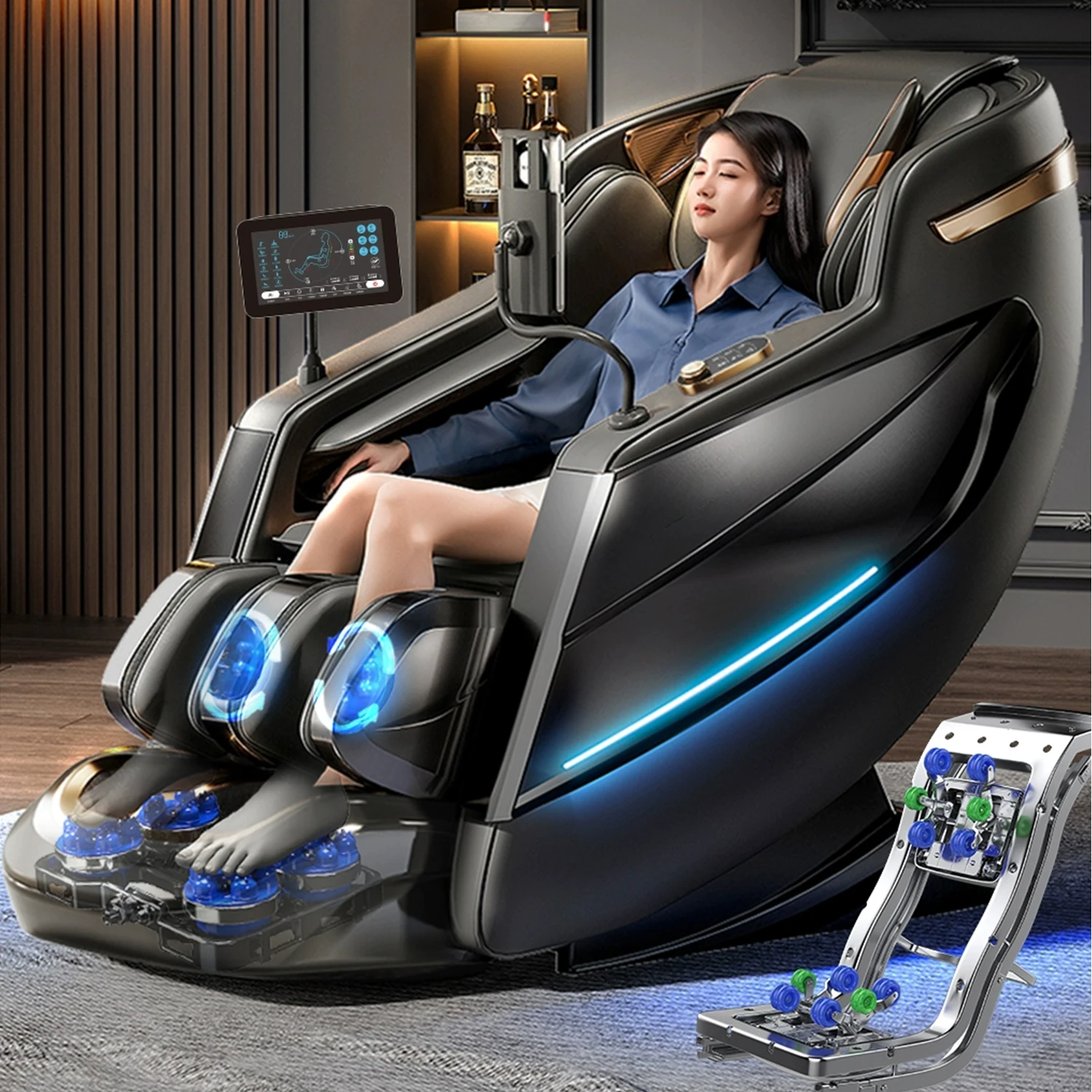 マサージチェア 2026 MAX6D プレミアムマッサージチェア：AI音声、無重力、6Dデュアル