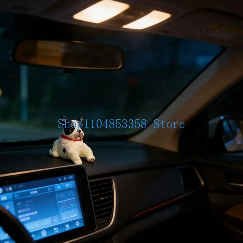 

652F 5 шт. мини-фигурки собак статуи щенков аксессуары для приборной панели автомобиля для садового декора