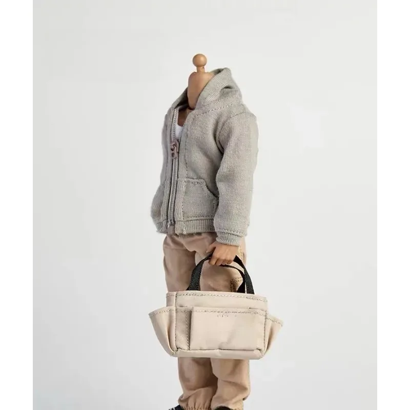 Maßstab 1:12, männlicher Soldat, schwarze Weste, modischer lockerer Kapuzenmantel, schmale Passform, gerades Hosen-Set für 6-Zoll-Actionfiguren, Puppenkörper