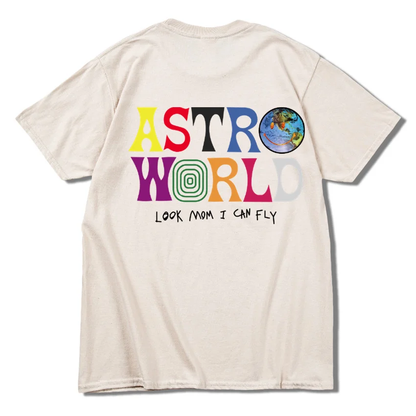 New Fashion Hip Hop thirts Men Women Jack cactus ASTROWORLD Harajuku T-Shirts Look Mom I Can Fly Letter Print Harajuku Tees Tops