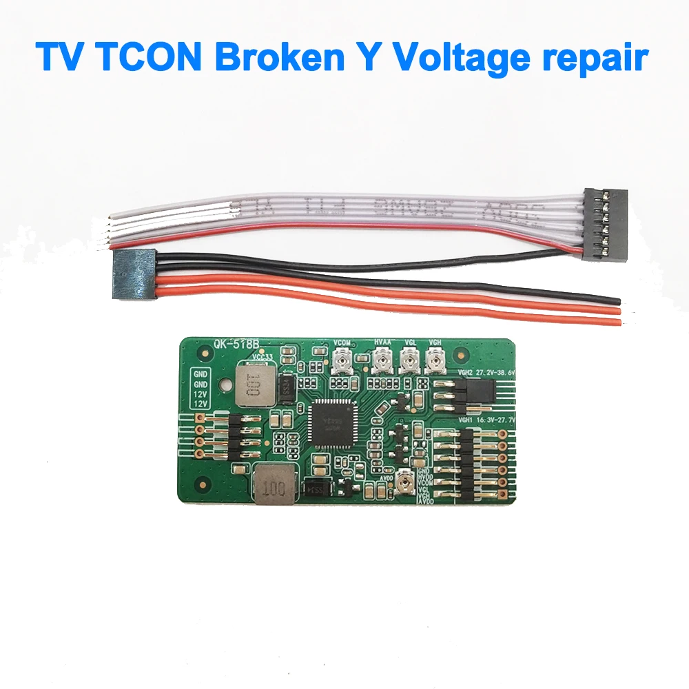 Tv tcon logic board lcd bildschirm gebrochen y reparatur riser modul vgl vgh vcom avdd5 einstellbare abschaltung y QK-518B