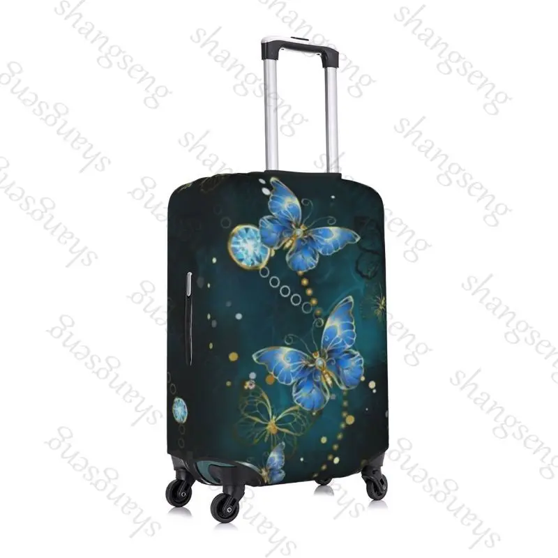 Housse de protection élastique épaisse pour bagages, combinaison à fermeture éclair pour sac de 18 à 32 pouces, housses de valise, accessoires de voyage, peinture de fleur de papillon