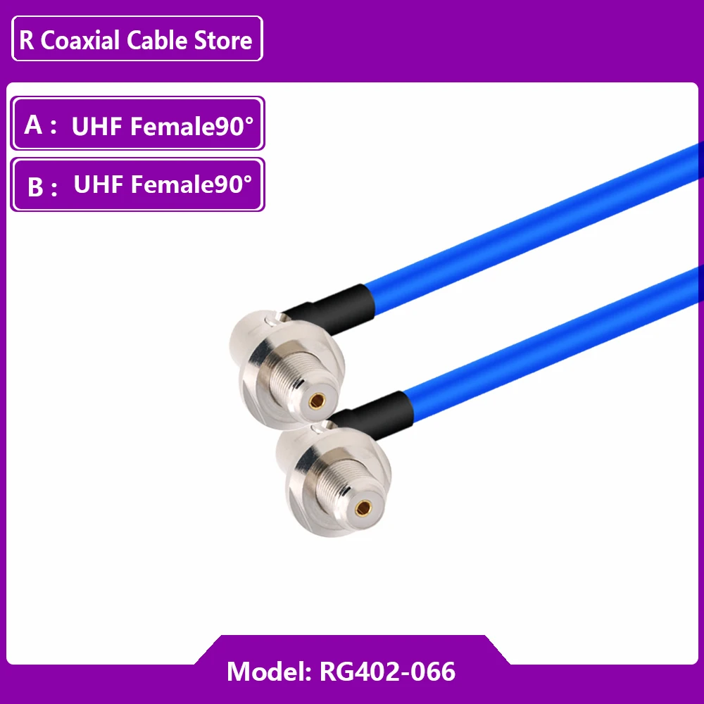 PL259 UHF Male Plug to SO239 UHF Female RF Adapter RG402 Semi Flexible Cable 50 Ohm RF Coaxial Pigtail Extension Cord Jumper