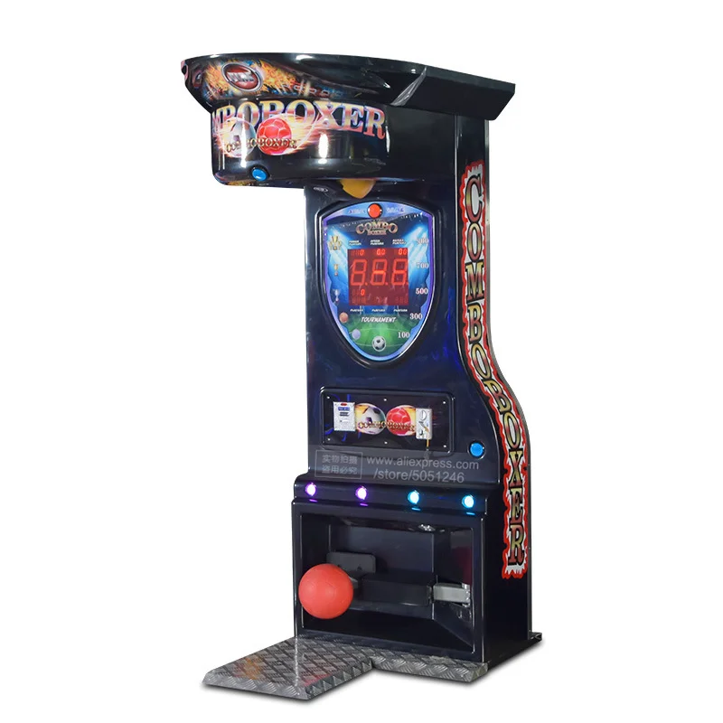 Indoor Sport Coin Operated Combo Boxer Games Amusement Center Lottery Tickets Redemption Kick And Boxing Punch Arcade Machine