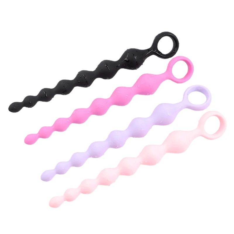New 1Pc Beads Soft Anal Plug 7 Balls Silicone G-Spot Stimulating Butt Plugs Anal Stimulation Pull Bead Dildo Deep Anal Sex Toy