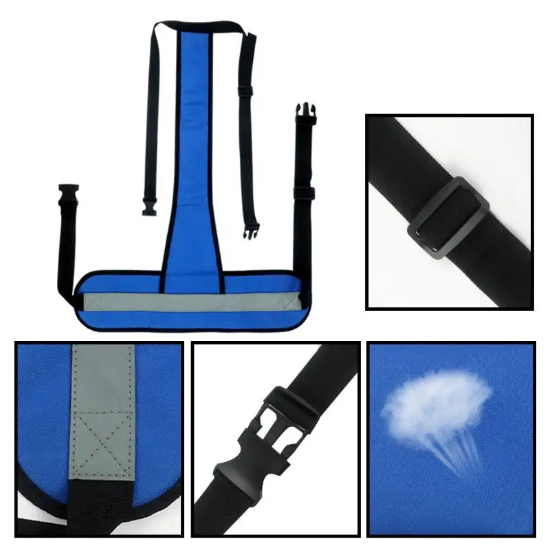 New Adjustable Wheelchair Safety Belt Prevent Tilting Or Falling Fixing Wheelchair Harness Strap Anti-fall With Front Cushion